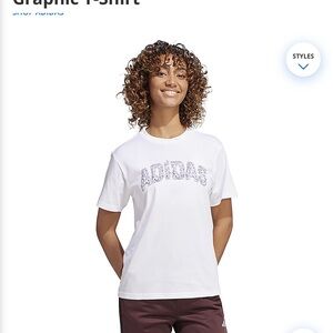 NWT Adidas White Graphic T-Shirt XL